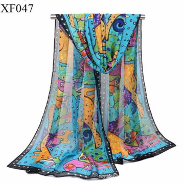 Fashion Lightweight wide long 160*50 soft chiffion printed muslim women in hijab made in china pakistani scarf hijab shawl